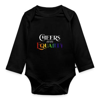 Love is Love, Gay Pride, LGBTQ+ - Organic Longsleeve Baby Bodysuit - black - Front
