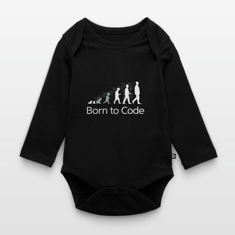 NÉ POUR CODER Body Bébé bio manches longues