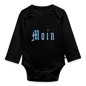 Moin - Baby Bio-Langarm-Body - Schwarz - Vorne