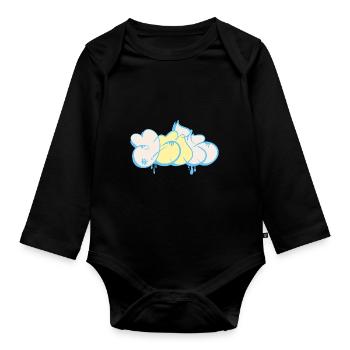 Unbenanntes Projekt 2 - Baby Bio-Langarm-Body - Schwarz - Vorne