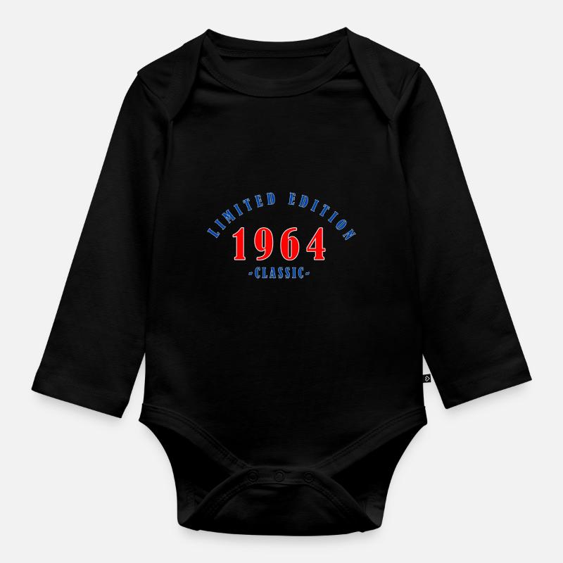 Édition limitée classique de 1964 - Body Bébé bio manches longues - noir