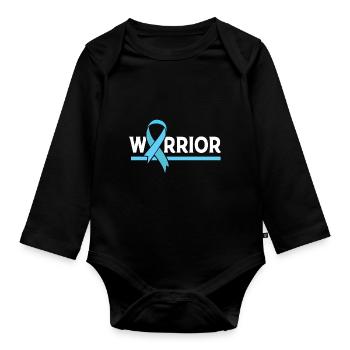 Ovarian Cancer Cancer Survivor Cancer - Organic Longsleeve Baby Bodysuit - black - Front