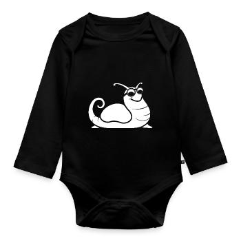AA 28 - Organic Longsleeve Baby Bodysuit - black - Front