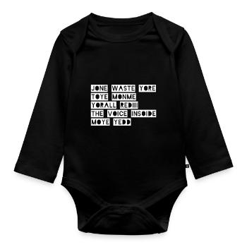 JONE WASTE YORE TOYE MONME YORALL REDIII THE VOICE - Organic Longsleeve Baby Bodysuit - black - Front