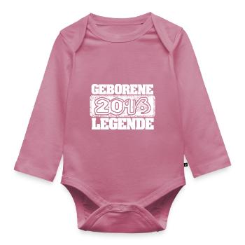 2016 - Body Bébé bio manches longues - mauve - Devant