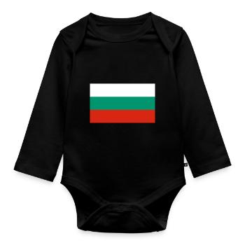 Bulgaria - Organic Longsleeve Baby Bodysuit - black - Front