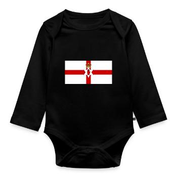 Nordirland - Baby Bio-Langarm-Body - Schwarz - Vorne