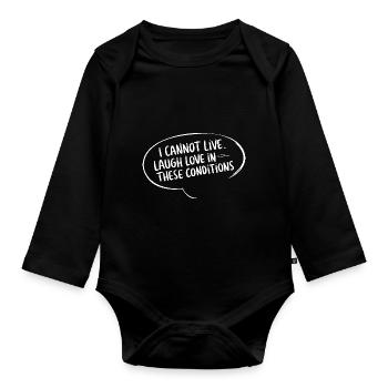 VIE - Body Bébé bio manches longues - noir - Devant