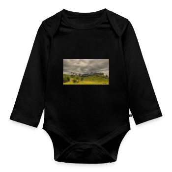 Venezuela - Organic Longsleeve Baby Bodysuit - black - Front