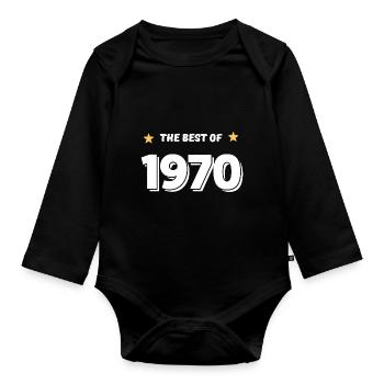 Das Beste von 1970 - Baby Bio-Langarm-Body - Schwarz - Vorne