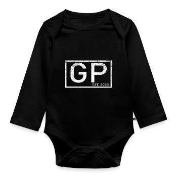 Grandpa Est. 2025 - Baby Bio-Langarm-Body - Schwarz - Vorne