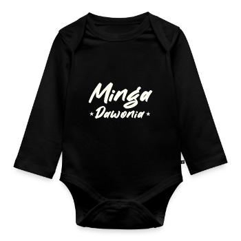 Minga Spruch wohne in münchen - Baby Bio-Langarm-Body - Schwarz - Vorne