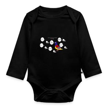 Trau dich anders zu sein - Baby Bio-Langarm-Body - Schwarz - Vorne