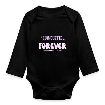 GUINGUETTE FOREVER - Body Bébé bio manches longues - noir - Devant