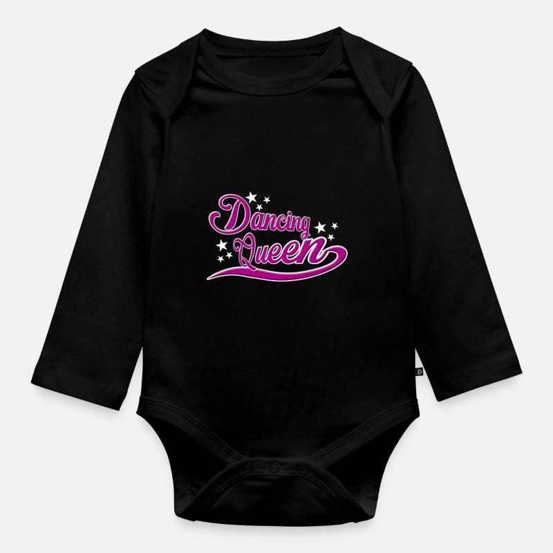 Dancing Queen - Baby Bio-Langarm-Body - Schwarz