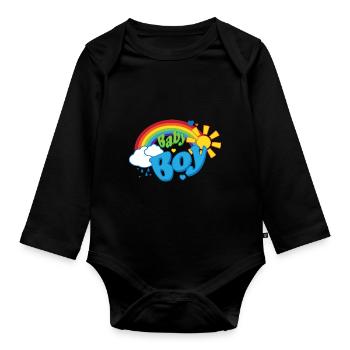 Rainbow Baby-Boy - Body Bébé bio manches longues - noir - Devant