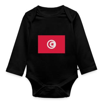 Tunisia - Organic Longsleeve Baby Bodysuit - black - Front