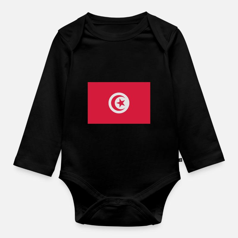 Tunisie - Body Bébé bio manches longues - noir