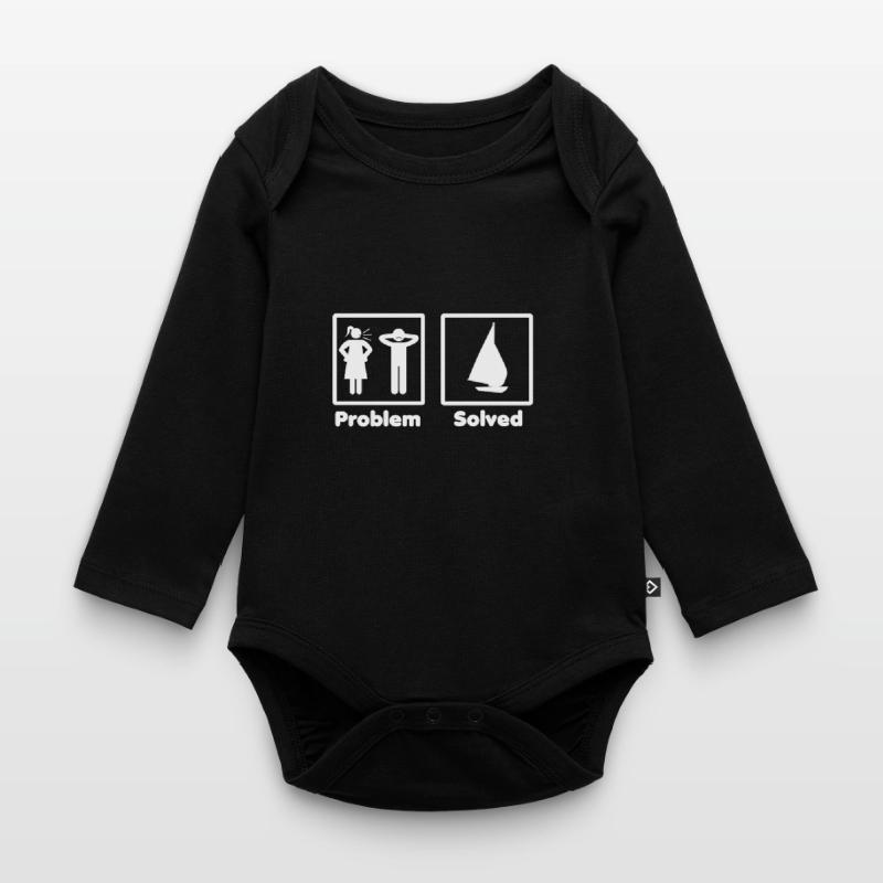 problem solved Organic Longsleeve Baby Bodysuit