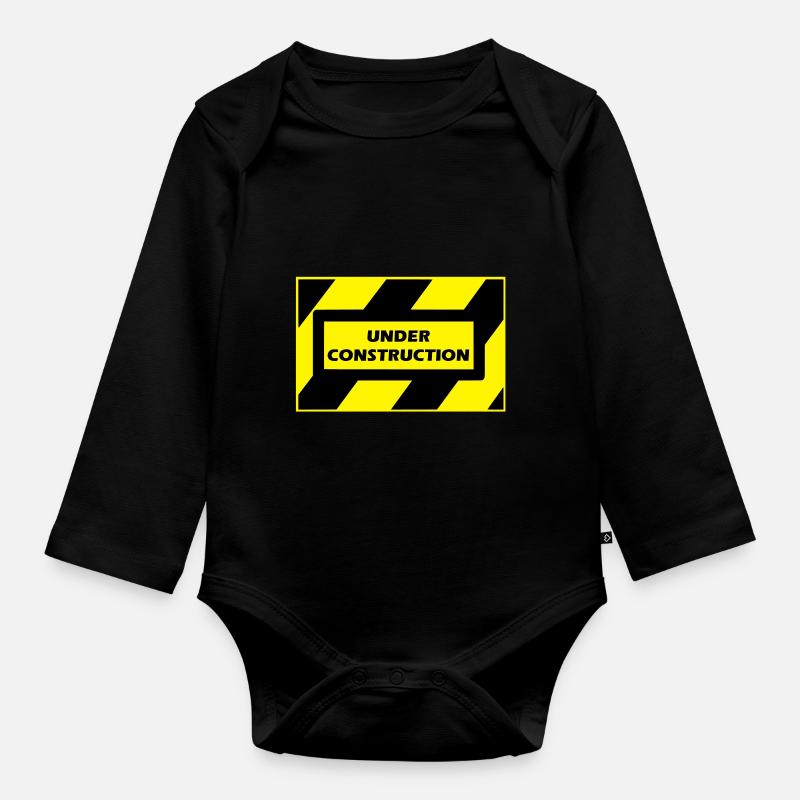 under_construction - Body Bébé bio manches longues - noir