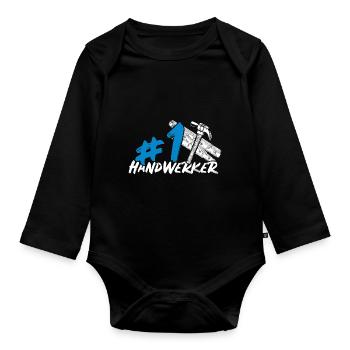 Handwerker - Baby Bio-Langarm-Body - Schwarz - Vorne