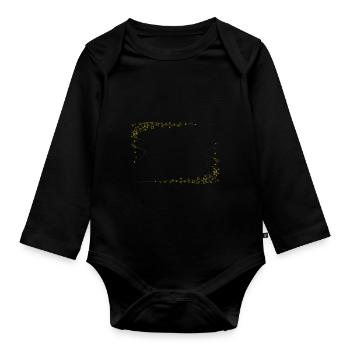 Sternrahmen Gold - Baby Bio-Langarm-Body - Schwarz - Vorne