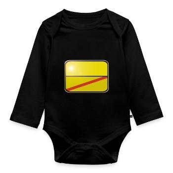 Blank signpost - Organic Longsleeve Baby Bodysuit - black - Front