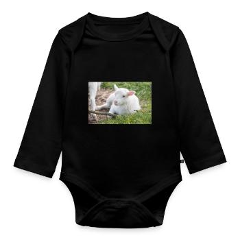 Lamb (Ovis) Lamb - Organic Longsleeve Baby Bodysuit - black - Front