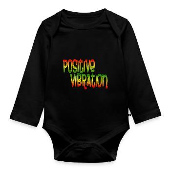 Vibration positive - Body Bébé bio manches longues - noir - Devant