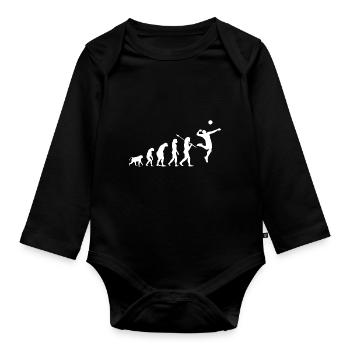 Volleyball Evolution - Baby Bio-Langarm-Body - Schwarz - Vorne