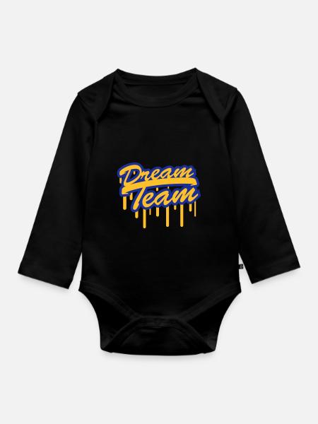 Timbre Graffiti Logo Design Dream Team Freunde peu - Body Bébé bio manches longues - noir