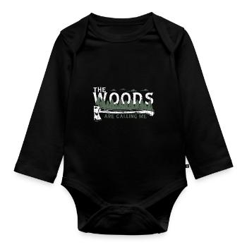 Chemise Lumberjack Woods - Body Bébé bio manches longues - noir - Devant