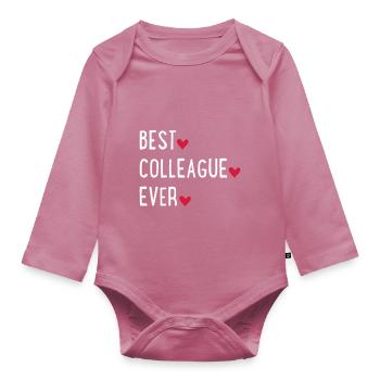 Collègue - Body Bébé bio manches longues - mauve - Devant