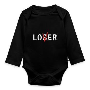 Loser / Lover IT Movie - Organic Longsleeve Baby Bodysuit - black - Front