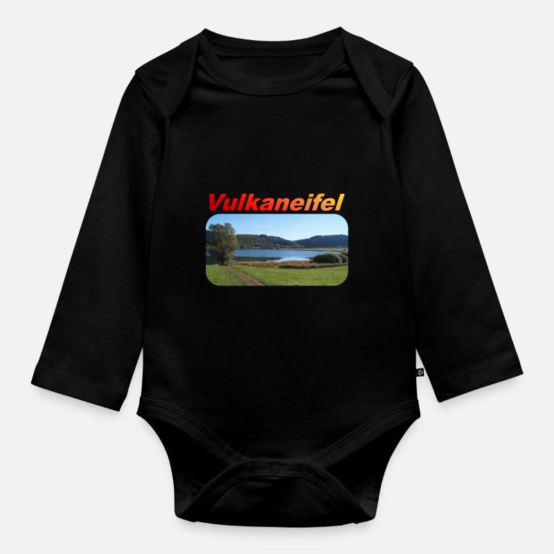 Vulkaneifel - Baby Bio-Langarm-Body - Schwarz