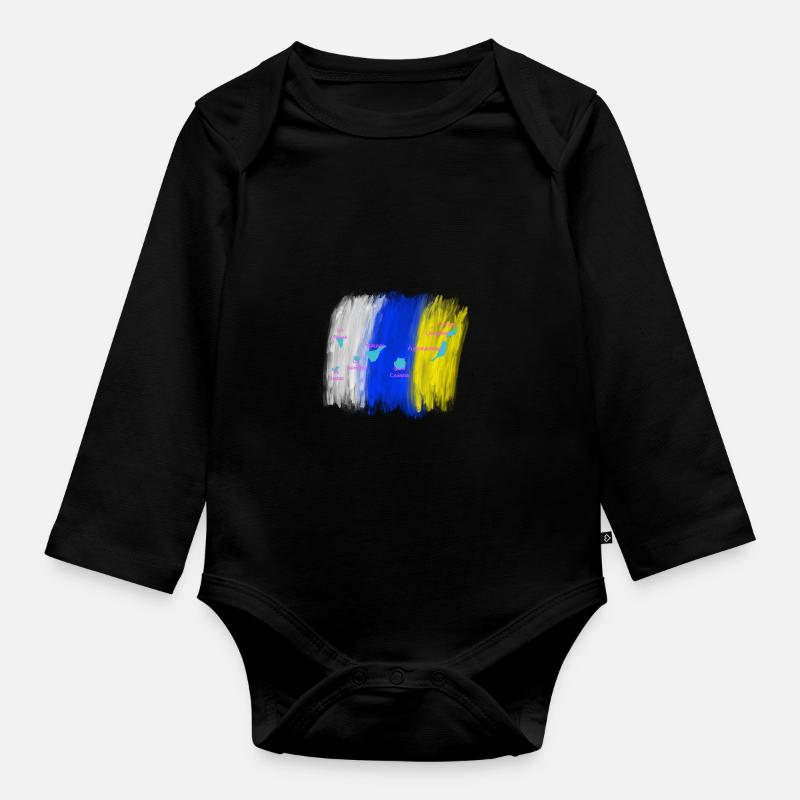 8 Islas Canarias - Baby Bio-Langarm-Body - Schwarz