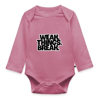 WEAK. Things. Break - Baby Bio-Langarm-Body - Mauve - Vorne