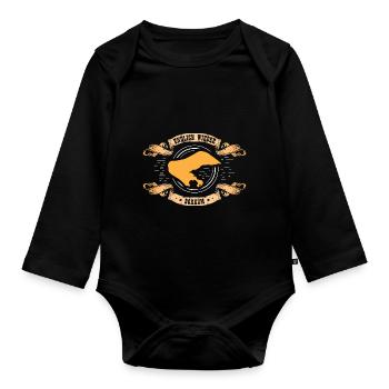 ENDLICH WIEDER Borkum - Baby Bio-Langarm-Body - Schwarz - Vorne