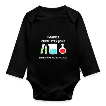 SCIENCE chemistry moment of science geschenk - Body Bébé bio manches longues - noir - Devant