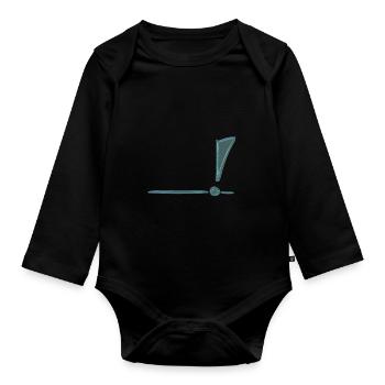 Ausrufezeichen - Baby Bio-Langarm-Body - Schwarz - Vorne