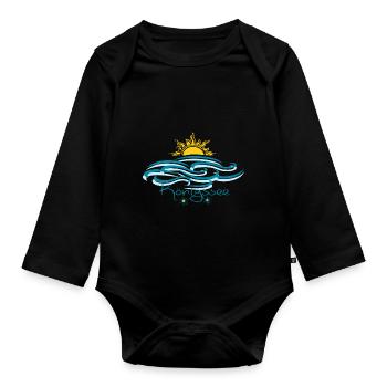 Königssee Sonnenaufgang - Baby Bio-Langarm-Body - Schwarz - Vorne