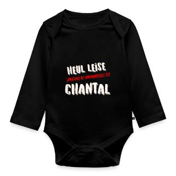 HEUL LEISE CHANTAL - Baby Bio-Langarm-Body - Schwarz - Vorne