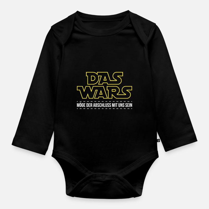 Das Wars Schule Schulabschluss - Baby Bio-Langarm-Body - Schwarz