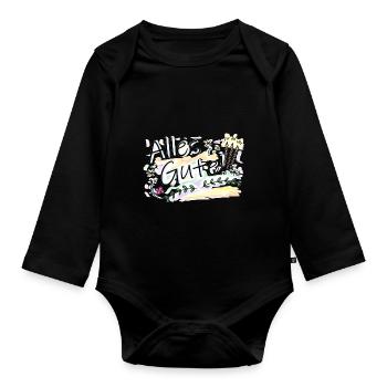 Alles Gute - Baby Bio-Langarm-Body - Schwarz - Vorne