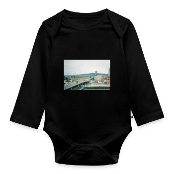 Prime Tower Zürich - Baby Bio-Langarm-Body - Schwarz - Vorne
