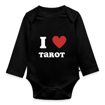 Ich liebe Tarot - Baby Bio-Langarm-Body - Schwarz - Vorne