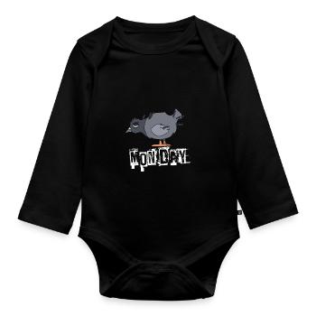 Monday - Organic Longsleeve Baby Bodysuit - black - Front