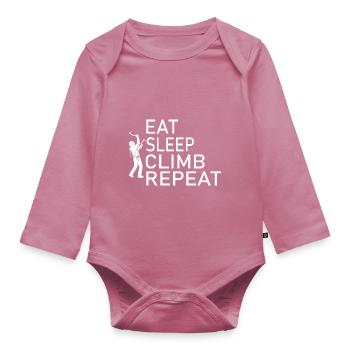 Escalade de bloc - Body Bébé bio manches longues - mauve - Devant