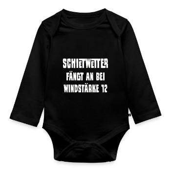 Schietwetter - Baby Bio-Langarm-Body - Schwarz - Vorne