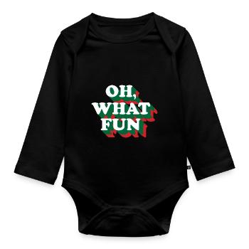 FUN - Baby Bio-Langarm-Body - Schwarz - Vorne